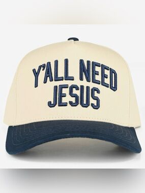 C.C. Boutique "Y'ALL NEED JESUS" Hat with chain